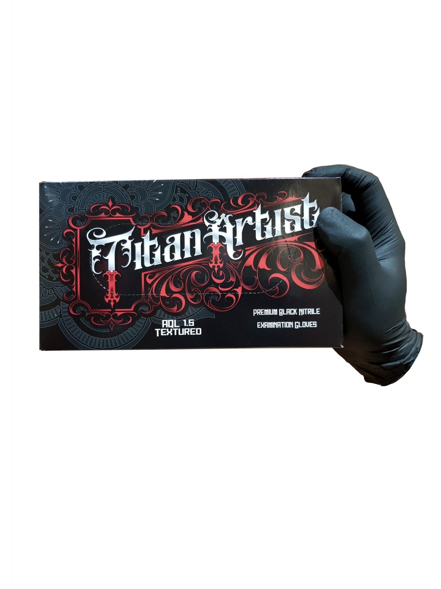 Titan Artist Black Nitrile Tattoo Gloves