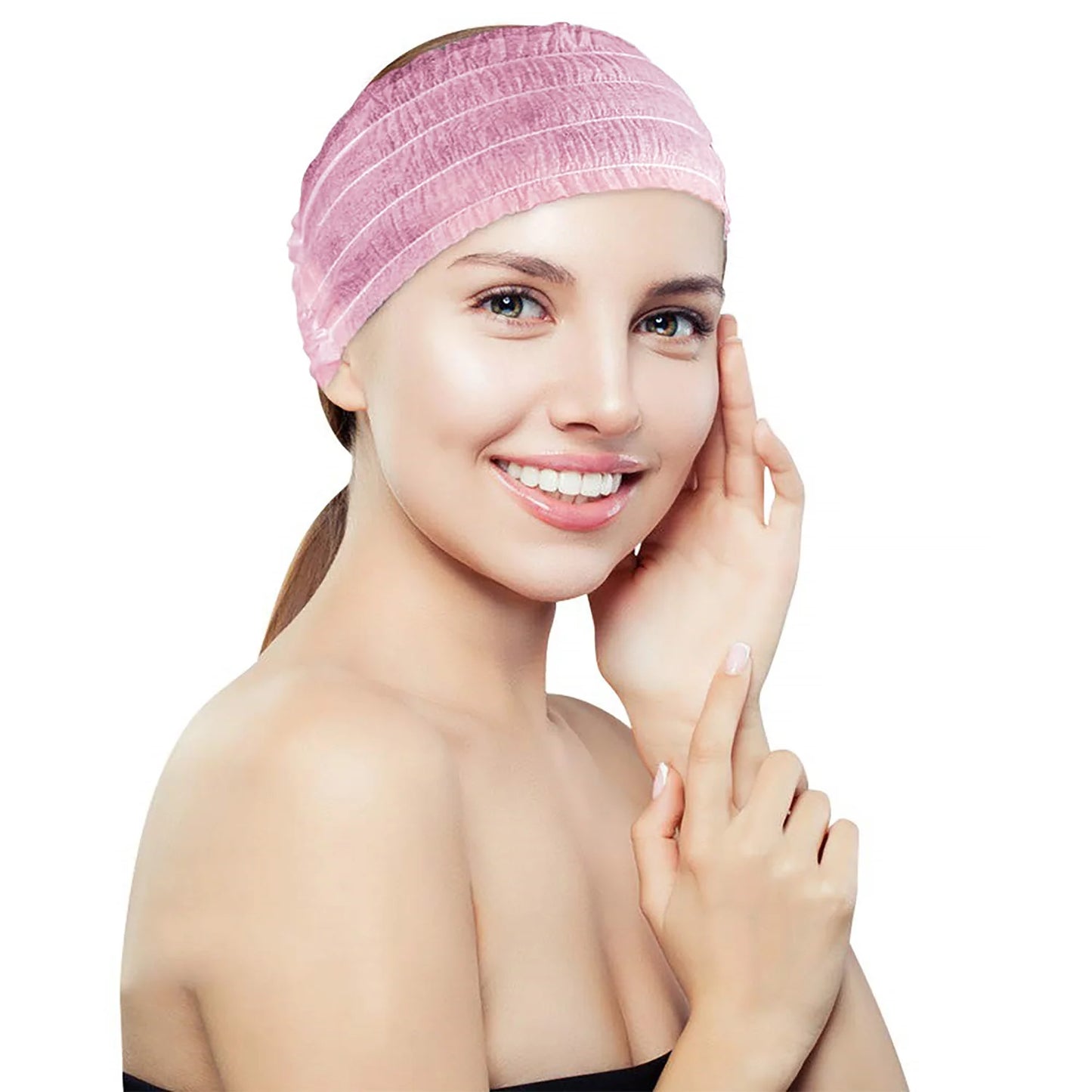 Disposable Headbands – Pink