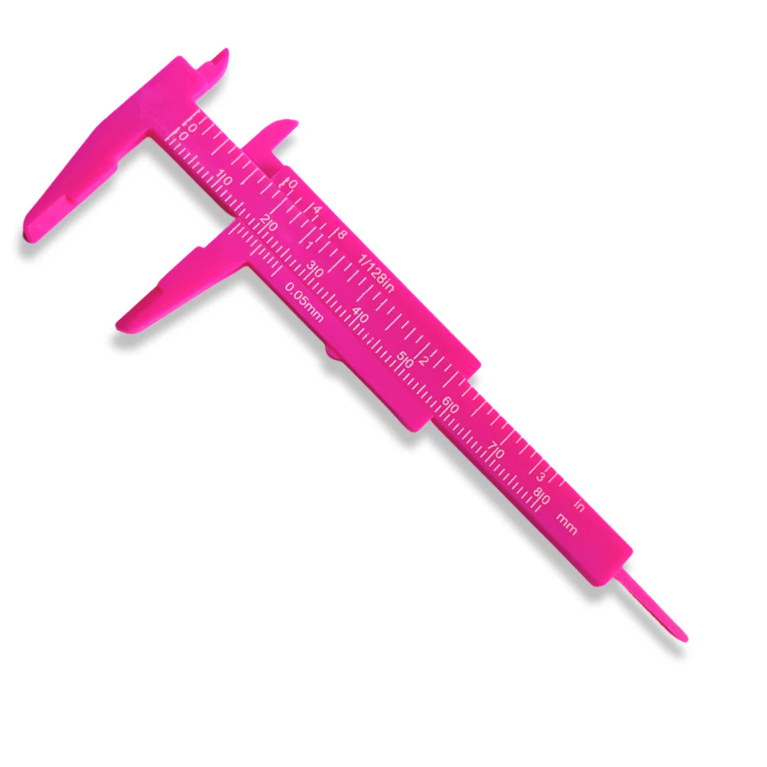 Mini Pink Vernier Eyebrow Measure Tool