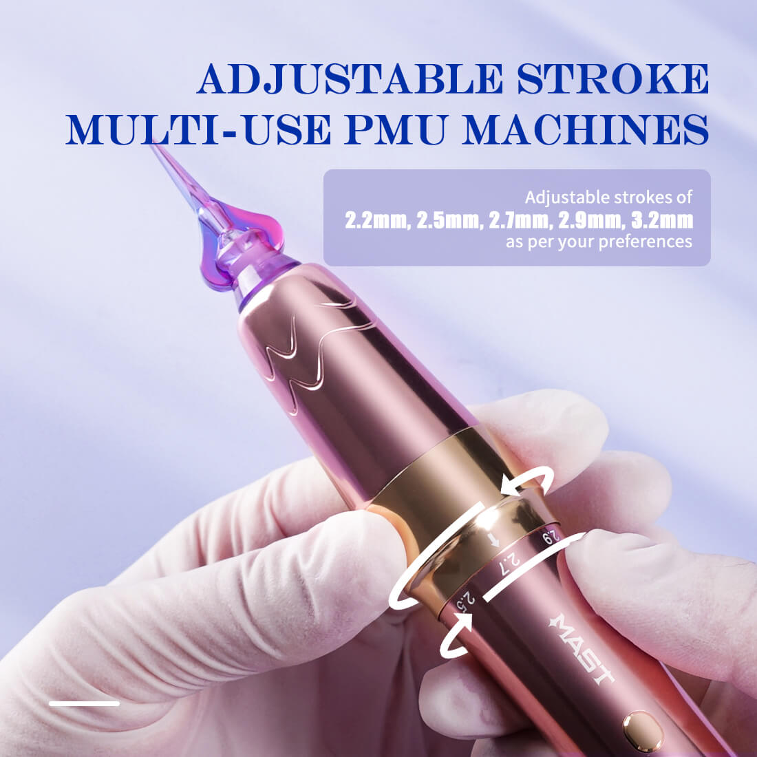 Mast P60 – Wireless Tattoo Pen Machine – With 2.2MM-3.2MM Adjustable Strokes