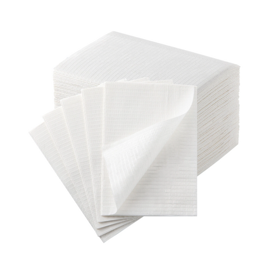 Waterproof Dental Bibs - White